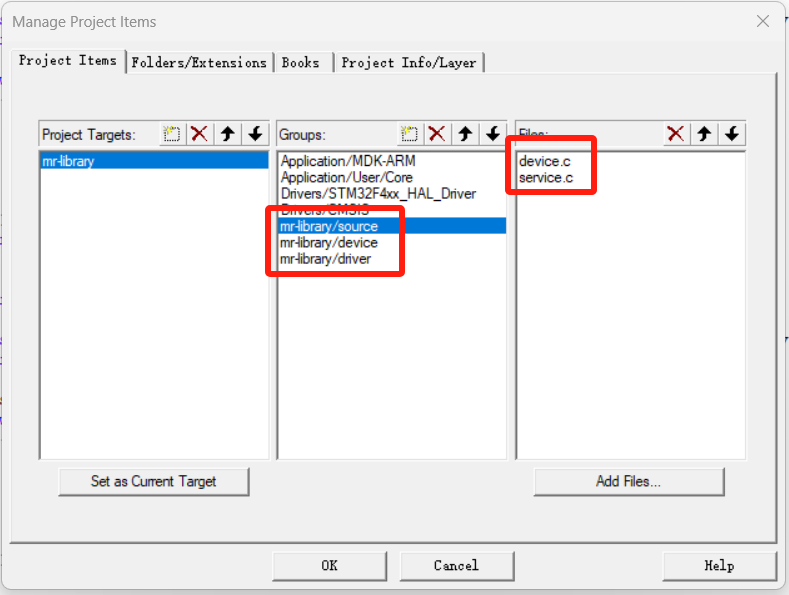 project directory1 Keil